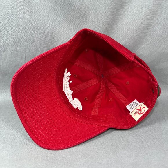 Rainier Beer American Needle Strapback Hat Red Slouch Adjustable USA Dad Mens - Picture 13 of 16